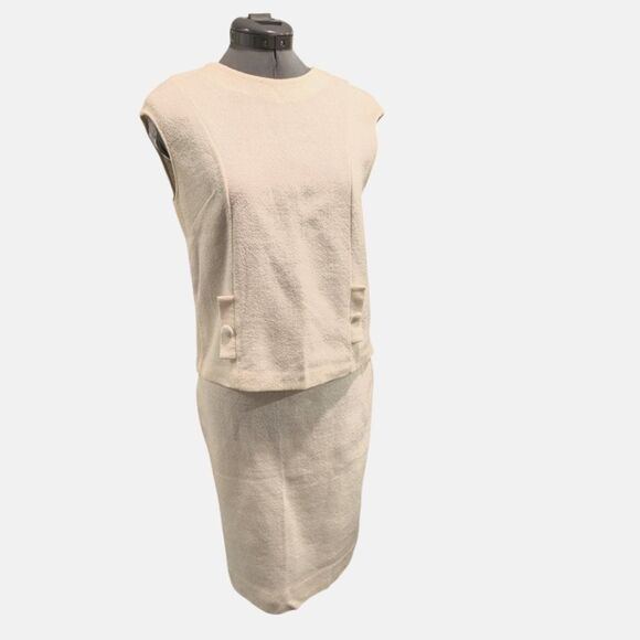 Vintage 60s Women's 2 Piece White Skirt Suit Wedding MCM‎ Rare - Picture 3 of 11